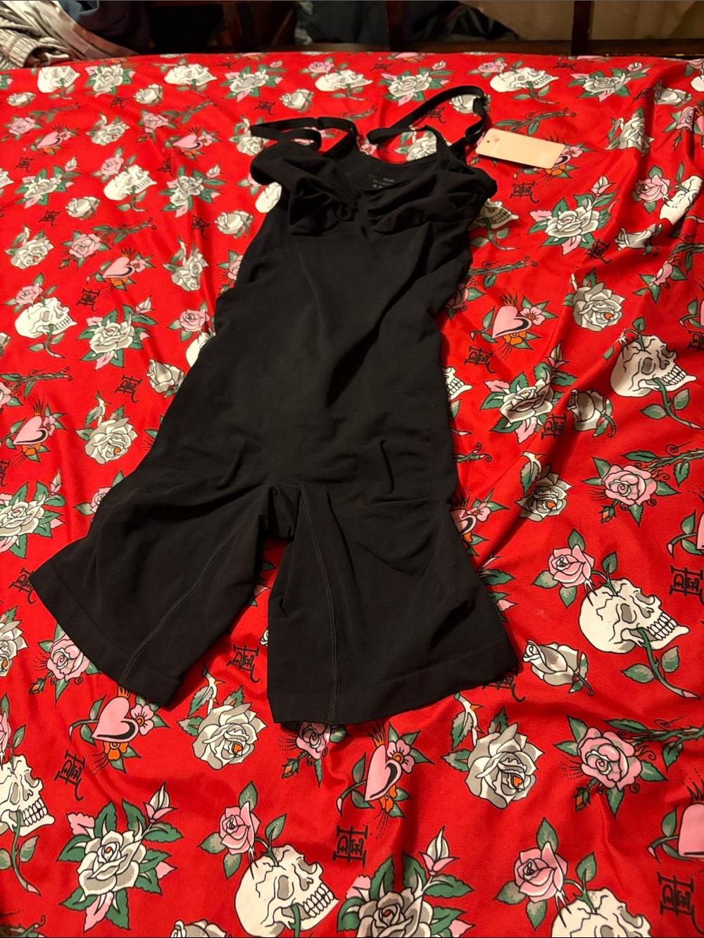 Black Shaping Jumpsuit Bodysuit with Straps